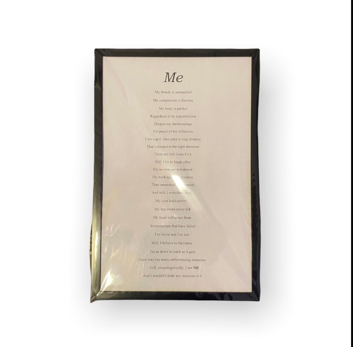 “ME” Framed Poem Written by Teyh